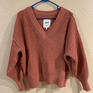 Aerie Women's Dusty Rose V-Neck Sweater